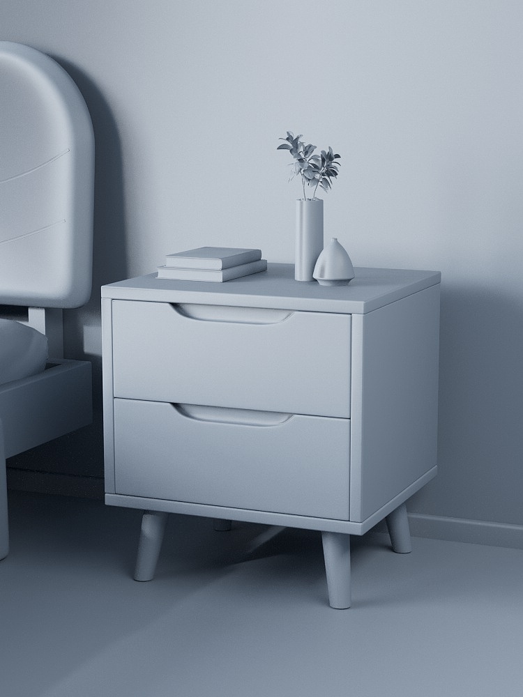 床头柜建模渲染效果图设计