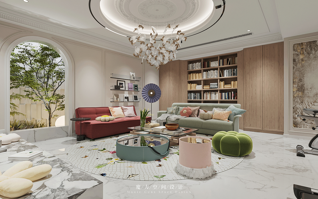 【魔方】南京•法式复古别墅项目（图ZMzU4NDE5MzA4） - 家装设计 - 站酷设计师魔方空间设计原创素材 - 站酷ZCOOL