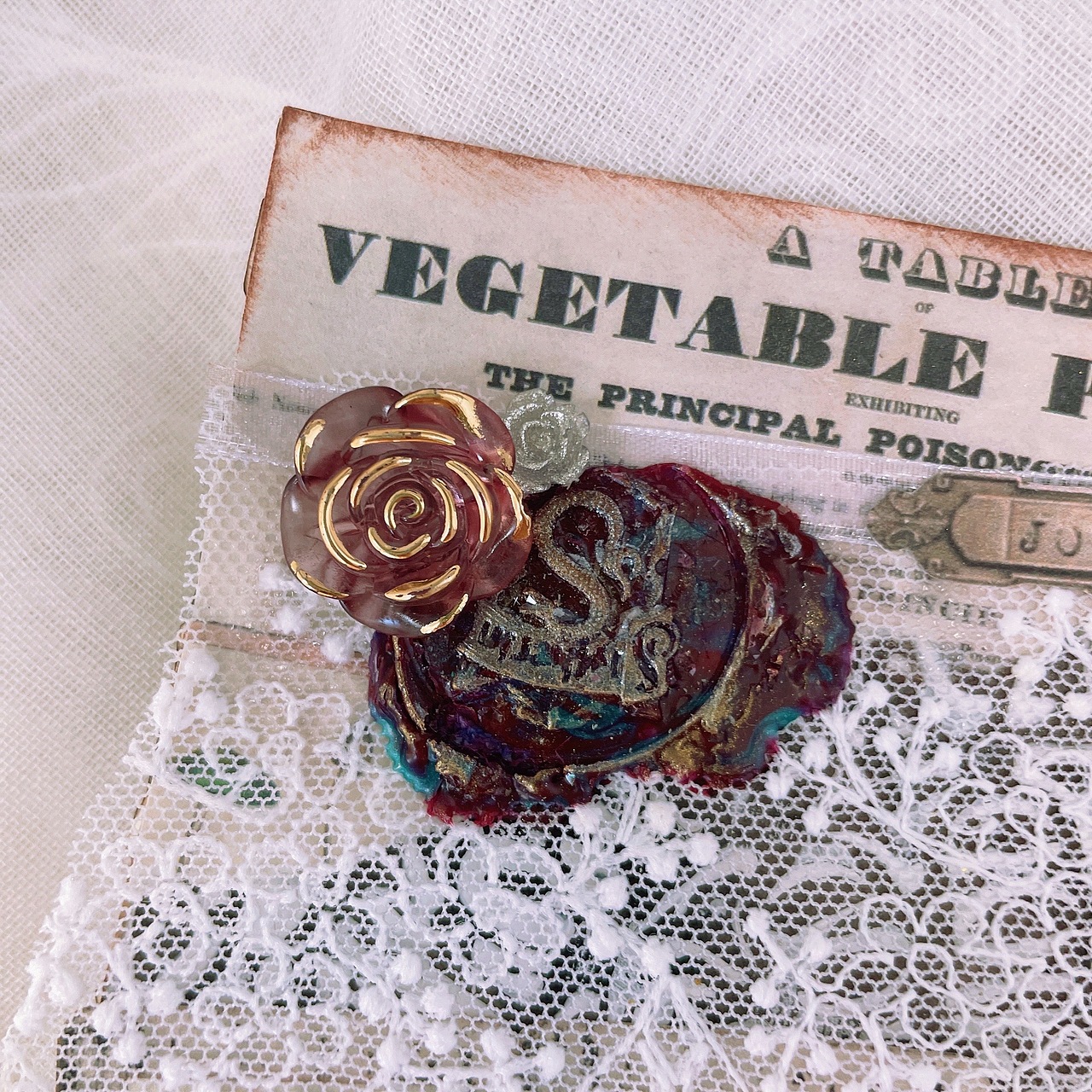 火漆蠟印「秘密花園」（圖ZMzEzNjE0NzU2） - 其他手工藝 - 站酷設(shè)計(jì)師笨笨貓手帳原創(chuàng)素材 - 站酷ZCOOL