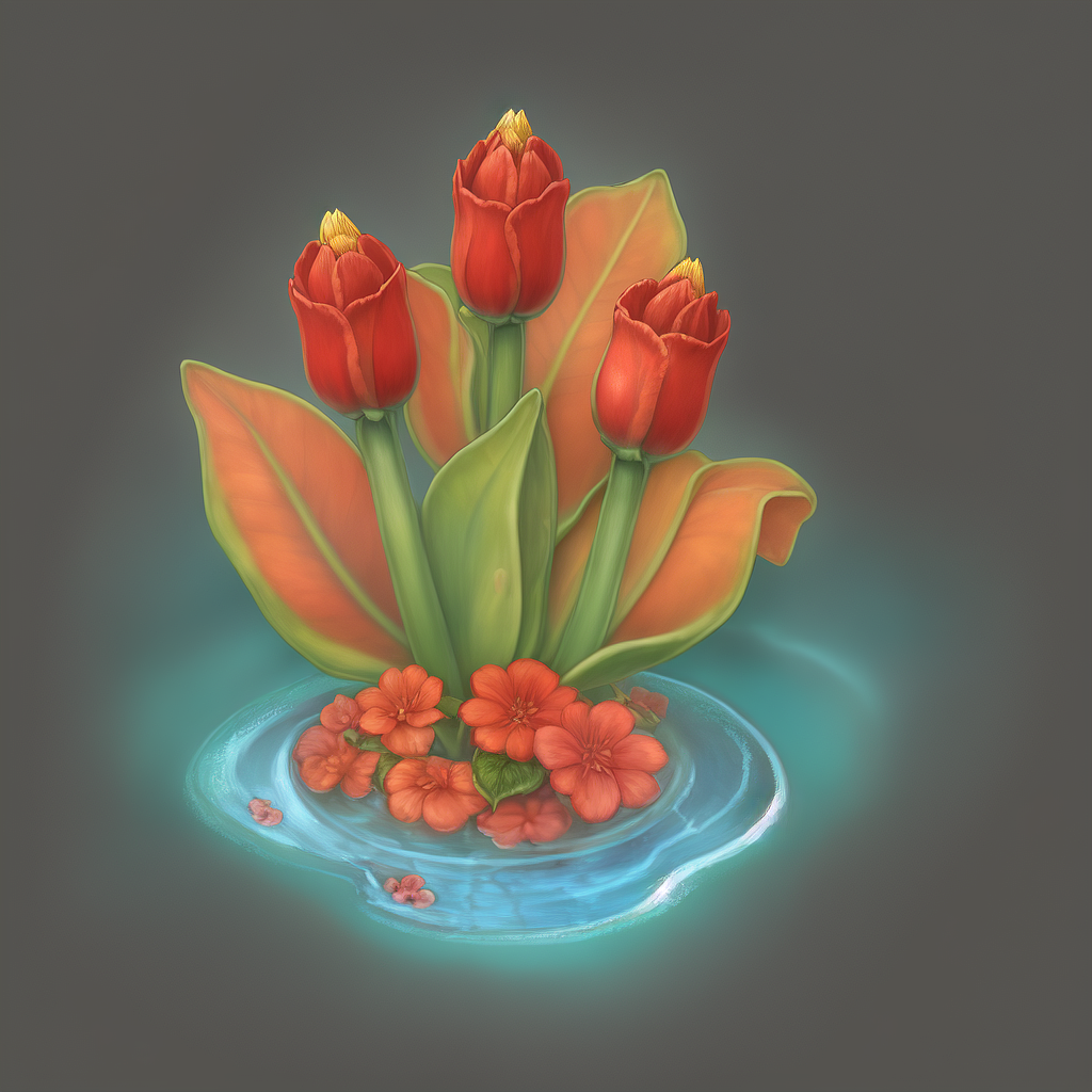 AI-卡通-花花草草