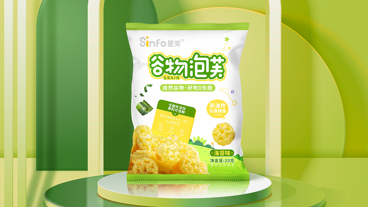 象亚设计X叮咚熊自然谷物健康泡芙