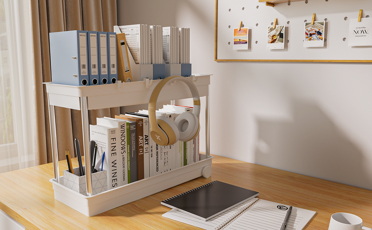 厨房置物架渲染