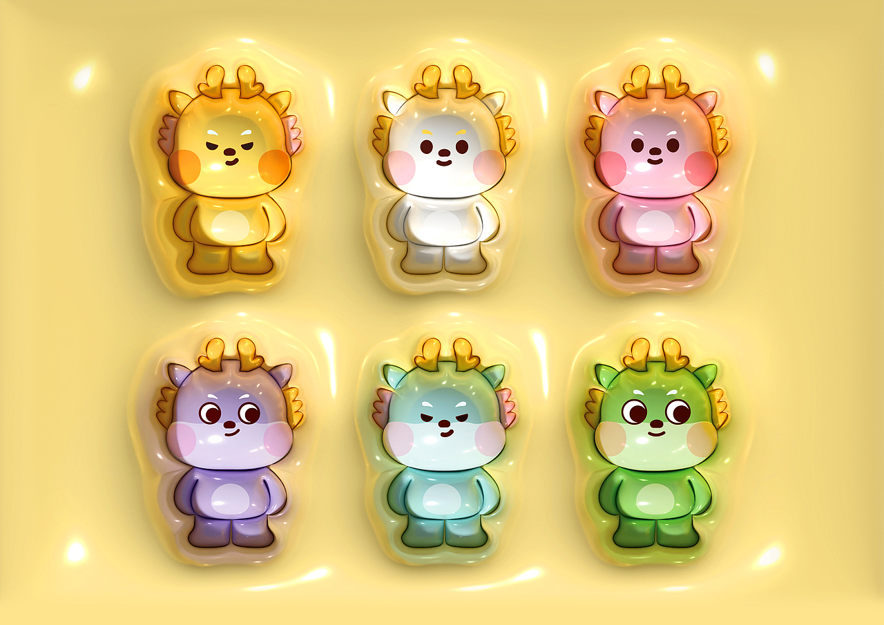 小飞龙IP立体3D模型三维卡通