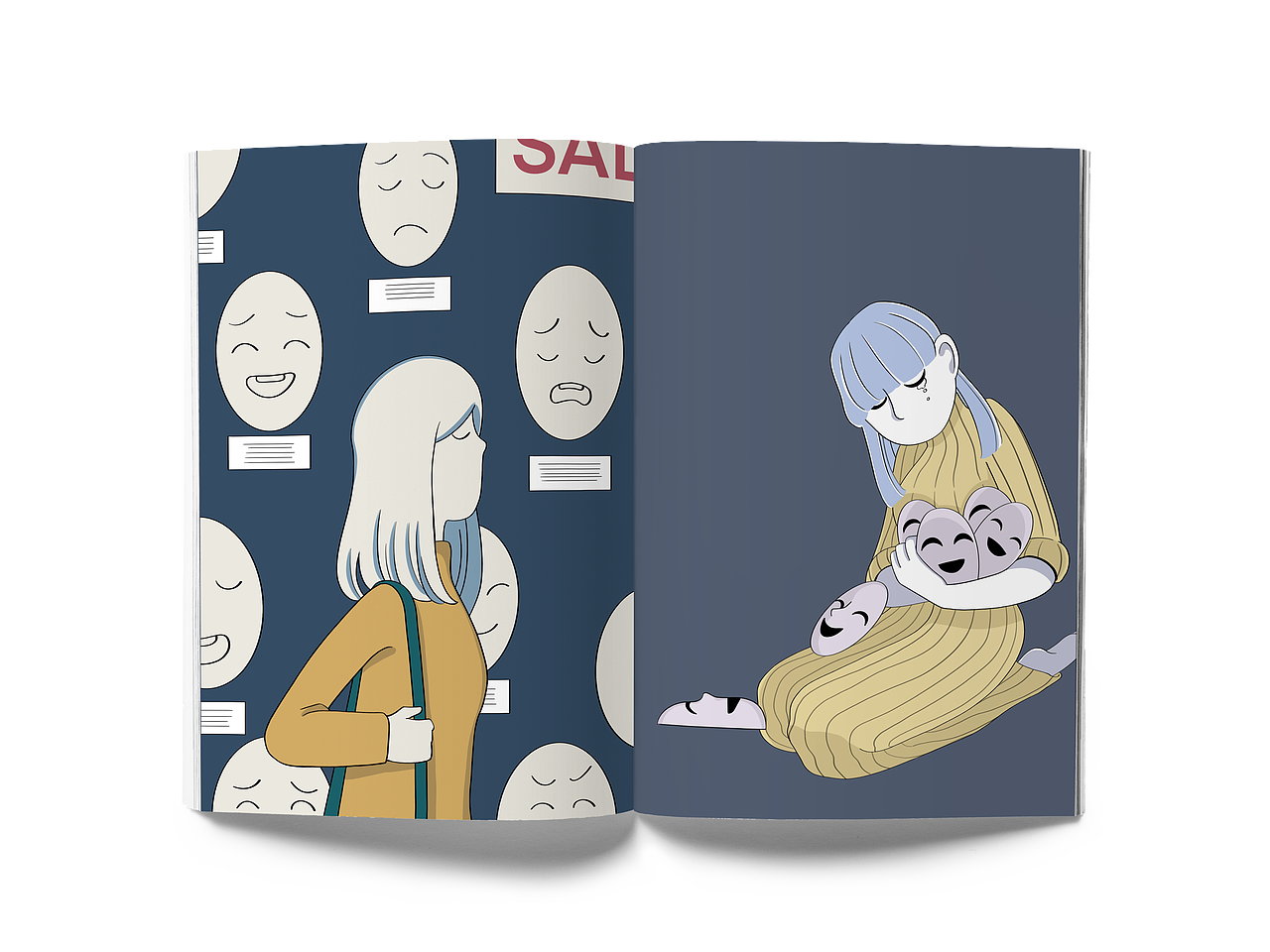 《沉浸于音乐之中》插画课Zine作业