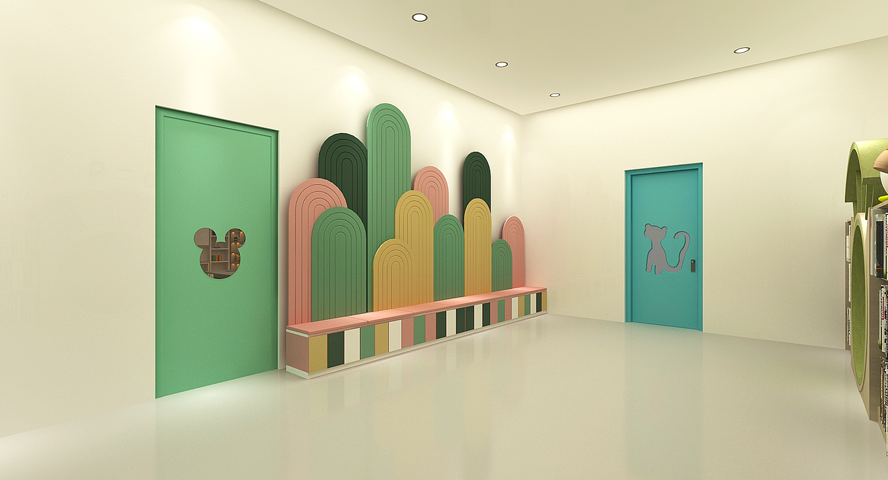 少儿阅读区设计3D效果图