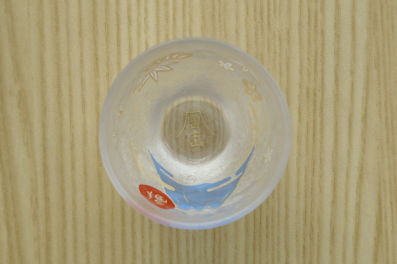 雪花纹吉祥物对杯手工玻璃杯