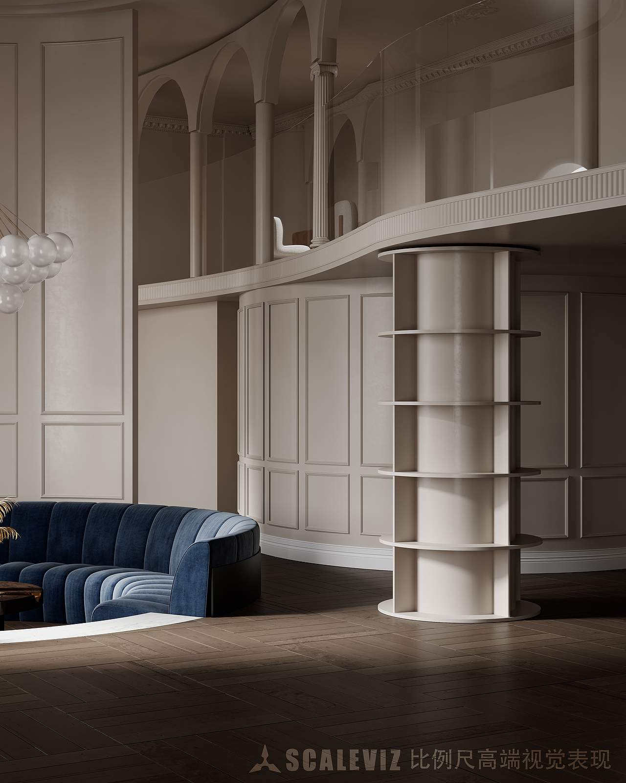 一套法式美容院空间表现