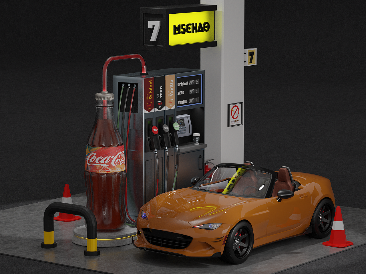 blender 场景制作-可乐加满