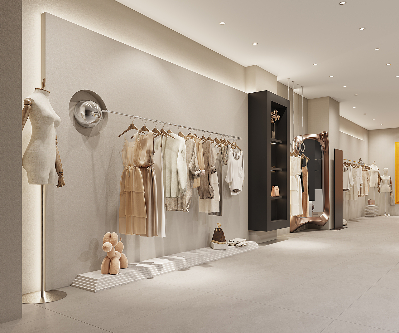 一套现代风服装店