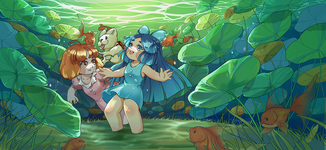 水中漫游（圖ZMzIxODAzNTIw） - 創(chuàng)作習作 - 站酷設計師貓叨不吃魚原創(chuàng)素材 - 站酷ZCOOL