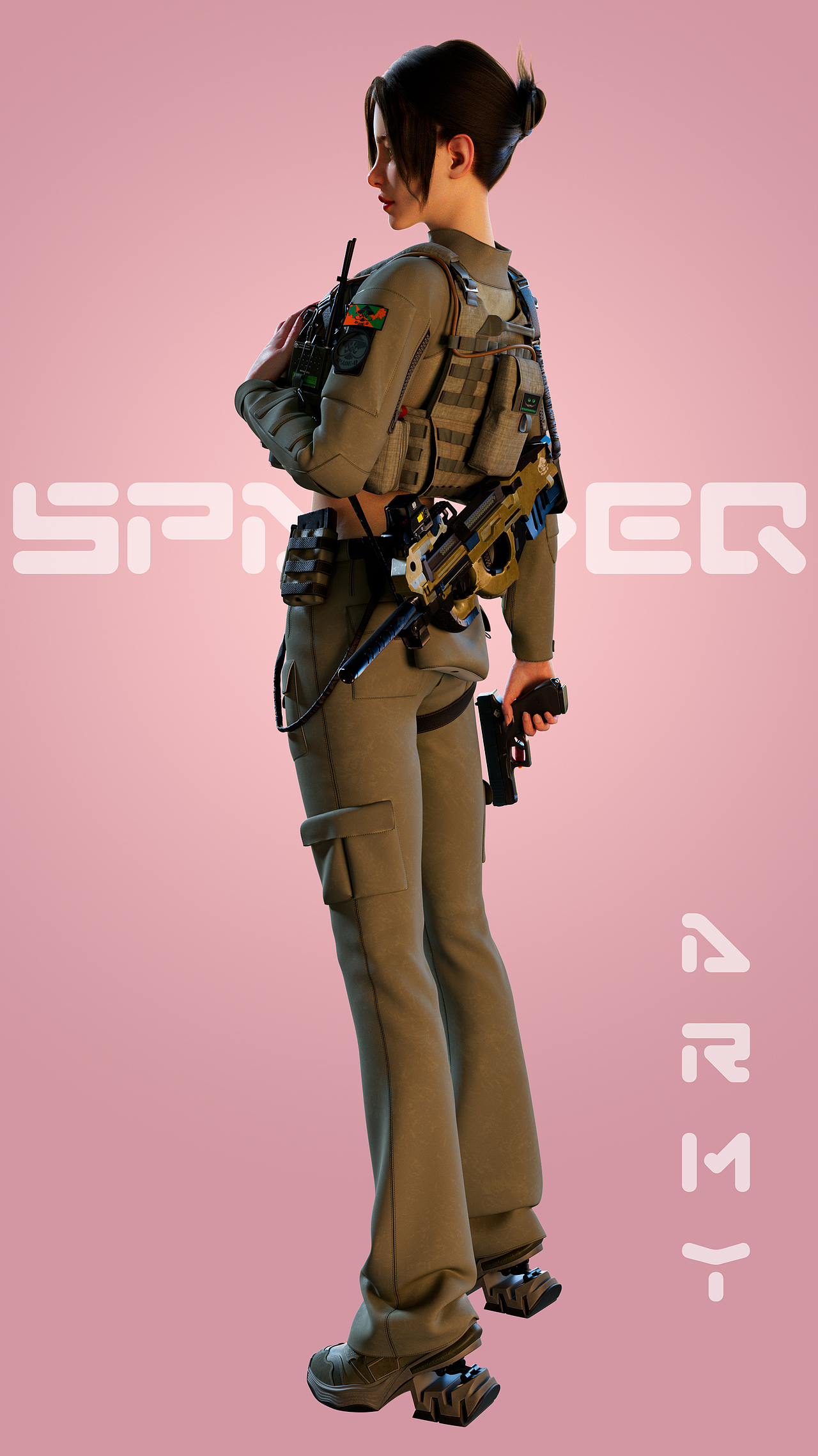 3D建模-女战士素芬儿