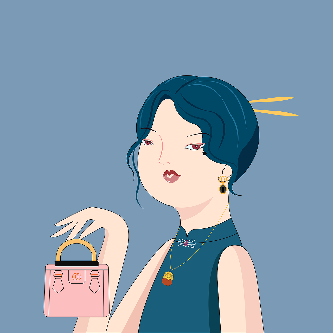 民国少女NFT（图ZMzAyNTY2Nzg0） - 创作习作 - 站酷设计师爱谷穗的猫原创素材 - 站酷ZCOOL