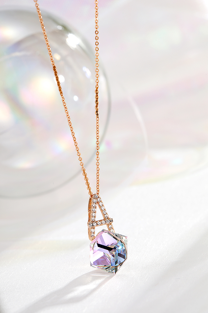 电商首饰拍摄 施华洛 水晶项链 彩宝 宝石项链 梦幻