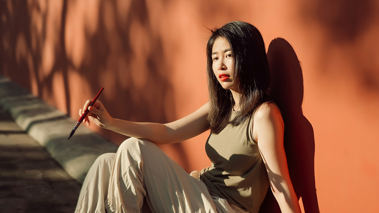 夕阳红墙与诗人（图ZMzQ1OTQ4NDgw） - 人像摄影 - 站酷设计师KK想要和这个世界原创素材 - 站酷ZCOOL