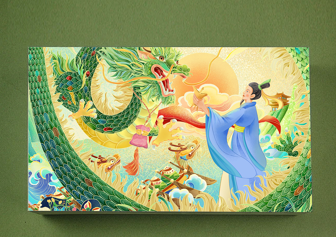 国风商业插画-端午