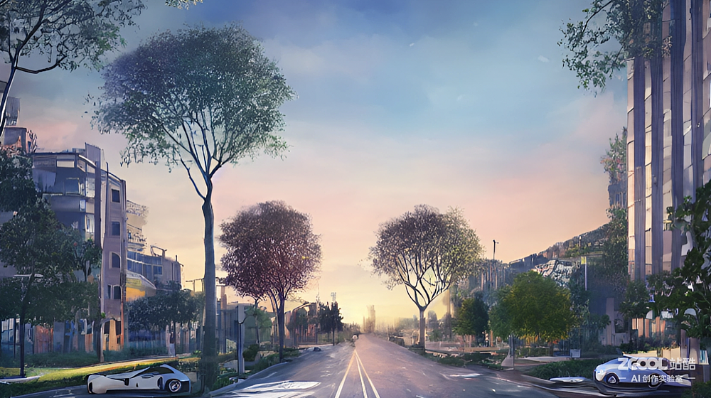 落日大道（图ZMzIyMDg0MDk2） - AI作品 - 站酷设计师自然选择号原创素材 - 站酷ZCOOL