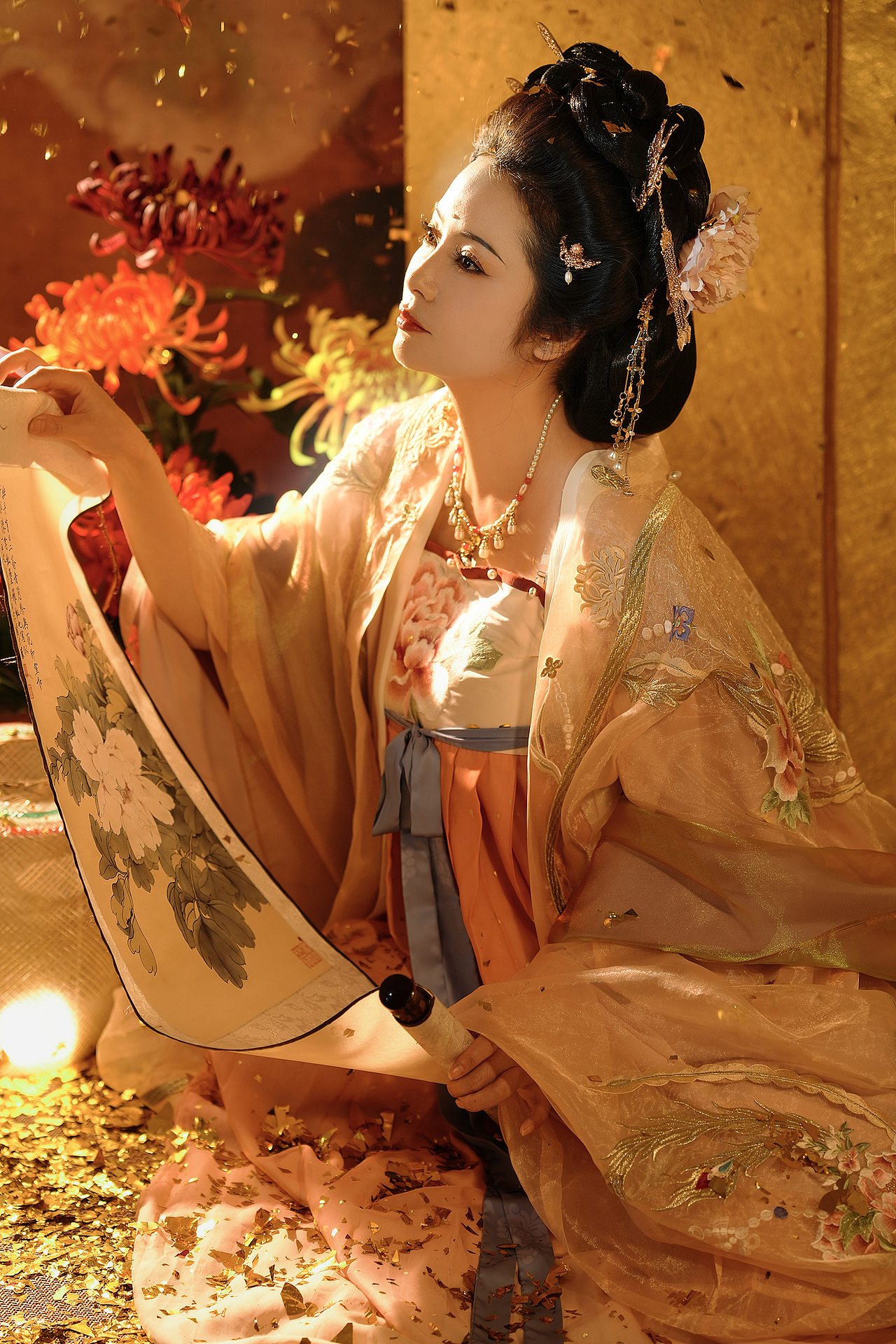 唐风富贵室内汉服写真