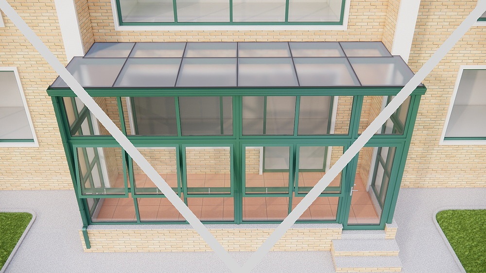 系统型材阳光房设计效果图S2145