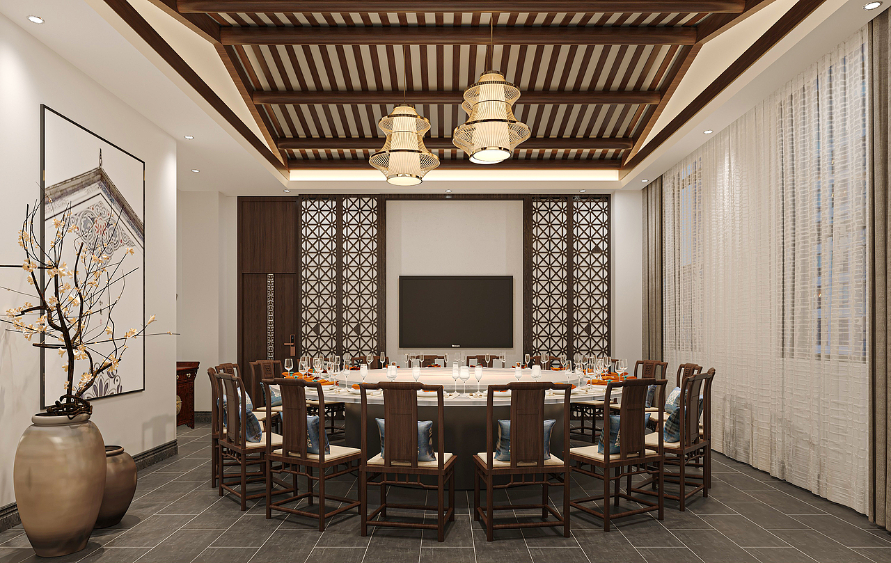 中餐厅设计|徽派建筑古风餐厅