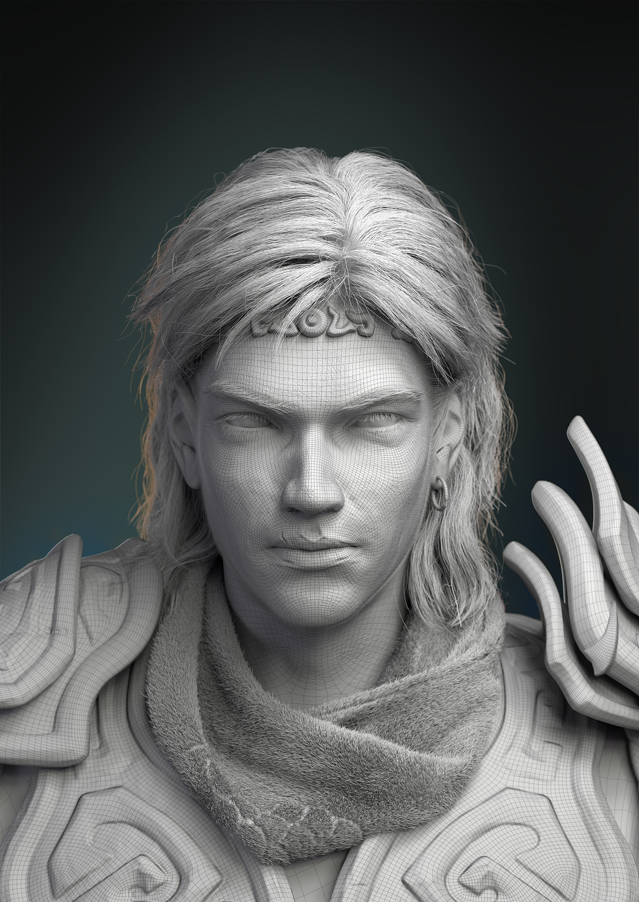 三维角色作品：虚拟角色_河西剑客肖像_同时寻找合作