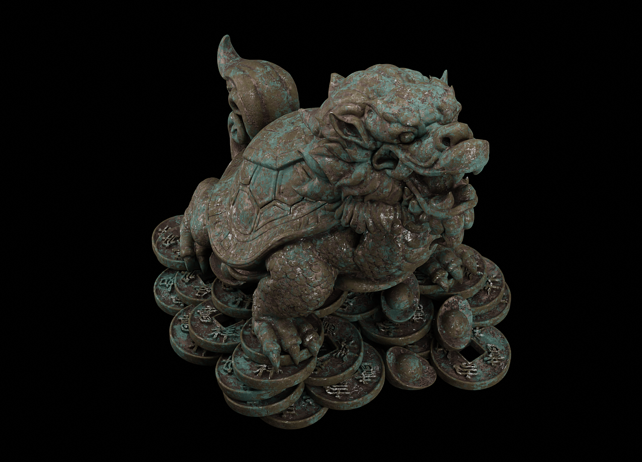 獬豸blender渲染（图ZMzEwNjg1NjE2） - 动画/影视 - 站酷设计师lovehaining原创素材 - 站酷ZCOOL
