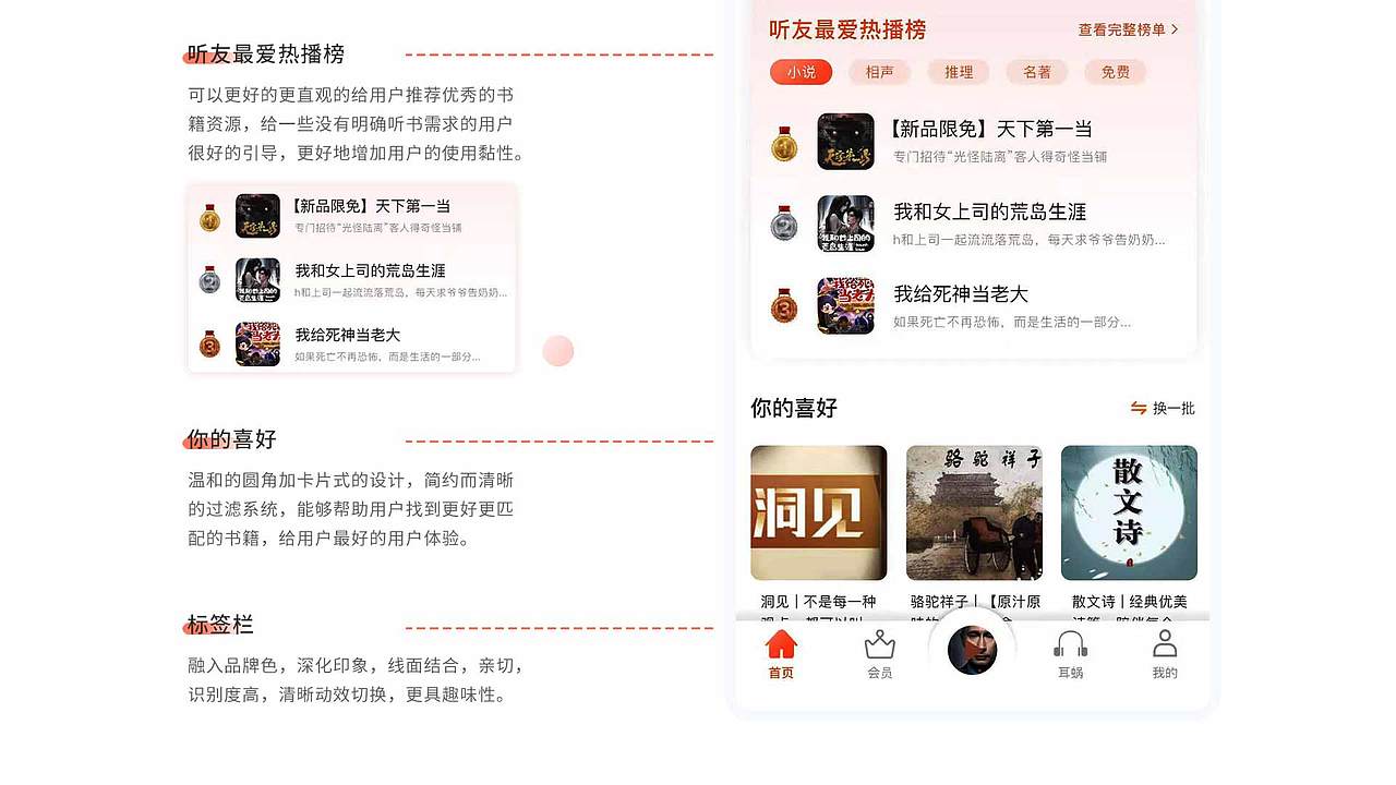 耳蜗听书APP（图ZMzMzMDI2MTM2） - APP界面 - 站酷设计师九儿儿儿儿儿原创素材 - 站酷ZCOOL