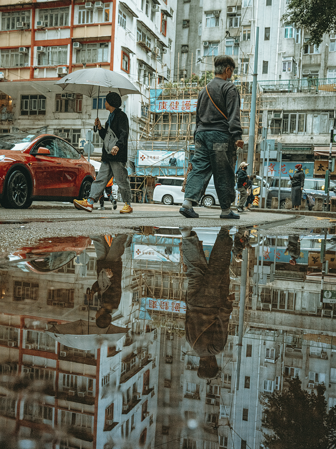 雨后感受超广角下的香港街市