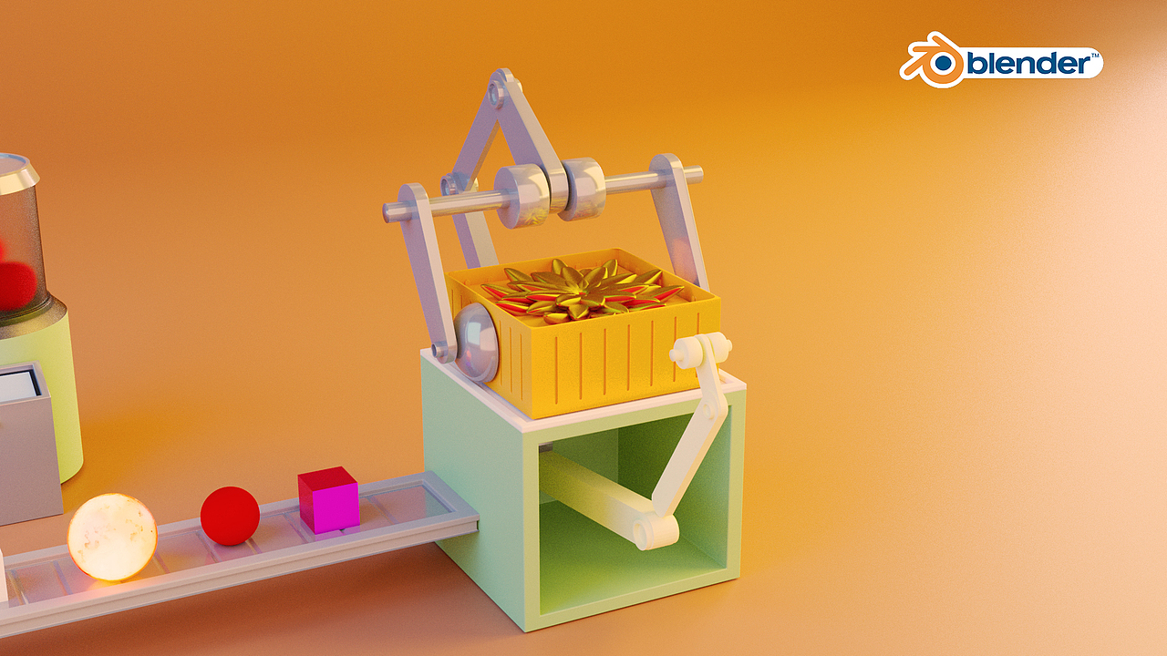 《蜜兔月亮工厂》Blender 3D场景（图ZMzE4NjA0MzI0） - 建筑/空间 - 站酷设计师Nick老师原创素材 - 站酷ZCOOL