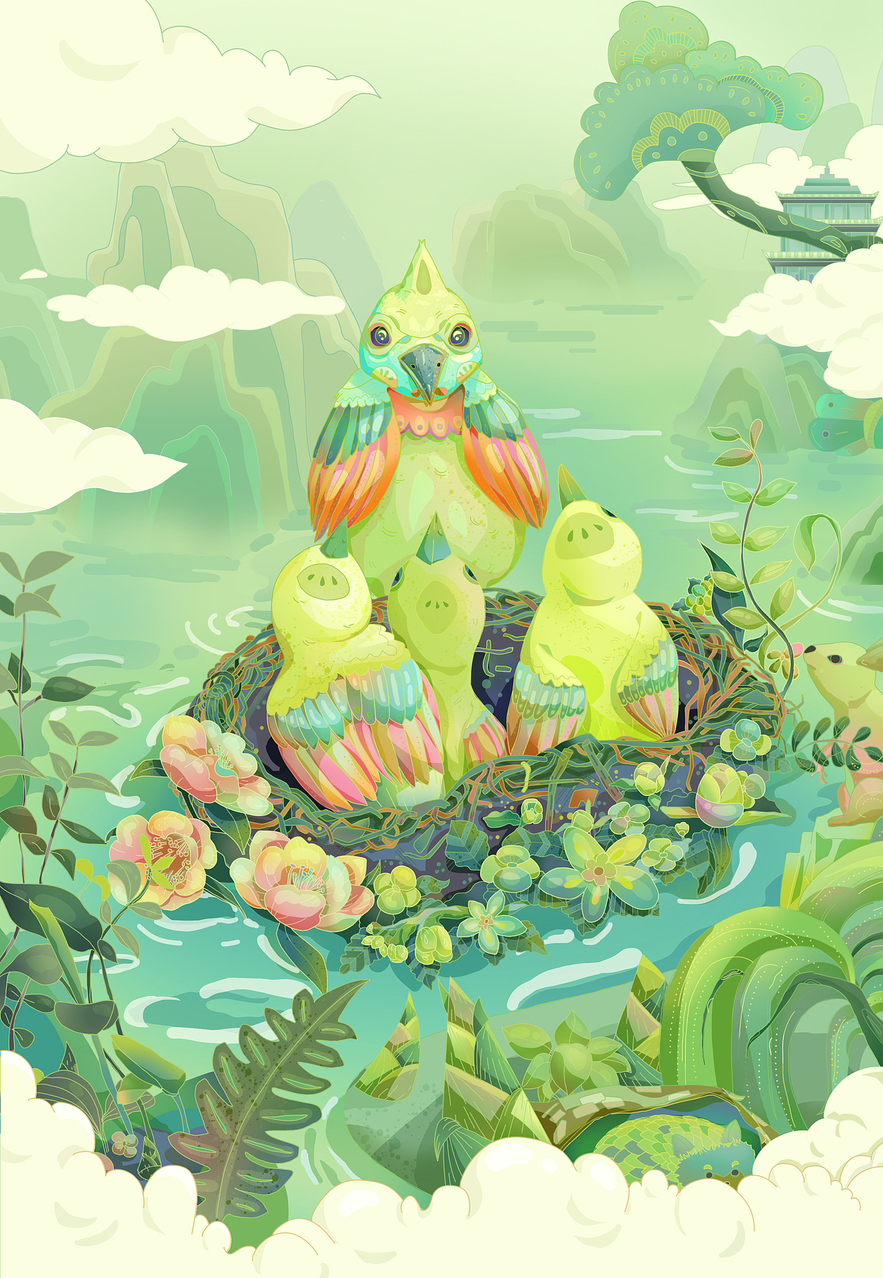 春分（圖ZMzE3MDUxNTU2） - 商業(yè)插畫 - 站酷設(shè)計師雪魚粒原創(chuàng)素材 - 站酷ZCOOL