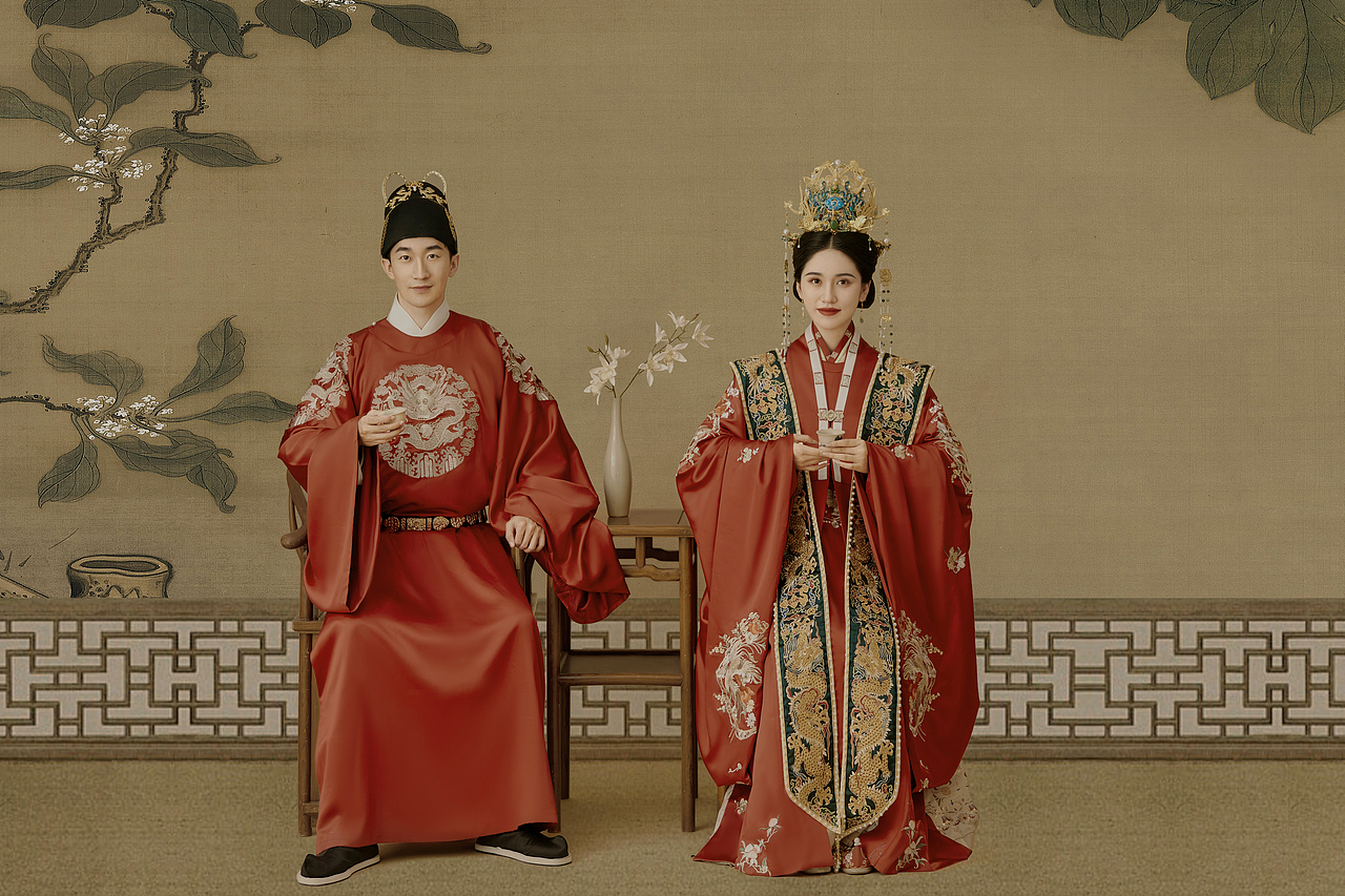 当汉服遇见了工笔画，碰撞出不一样的火花（图ZMzIxMDA0MTU2） - 婚礼摄影 - 站酷设计师遇见YUJIAN原创素材 - 站酷ZCOOL