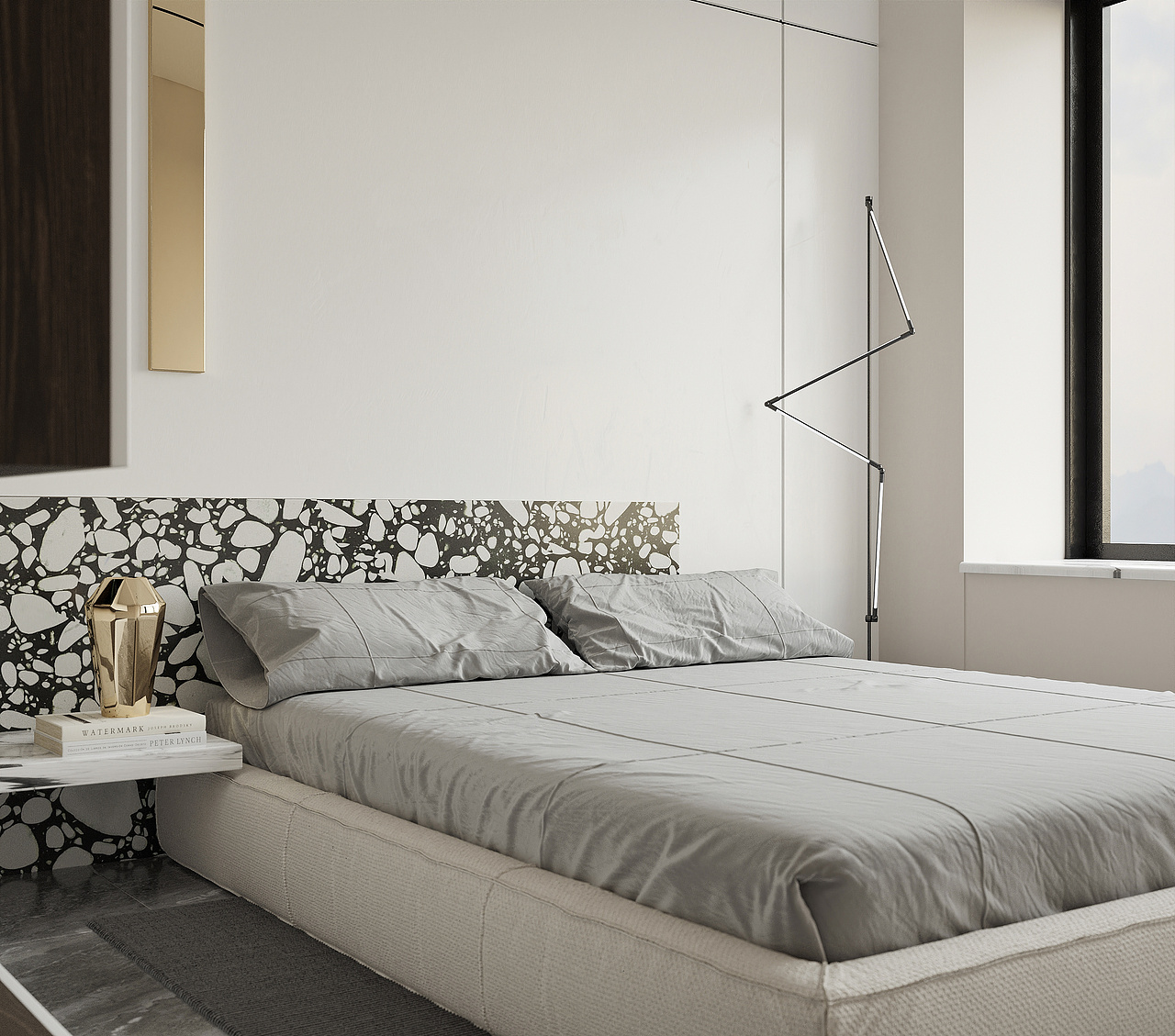 客餐厅现代黑白灰 //卧室