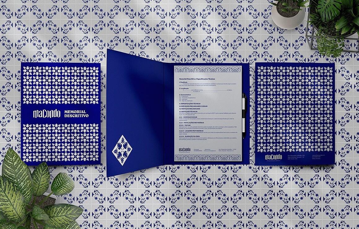 巴西花纹结构矢量插画品牌视觉应用设计