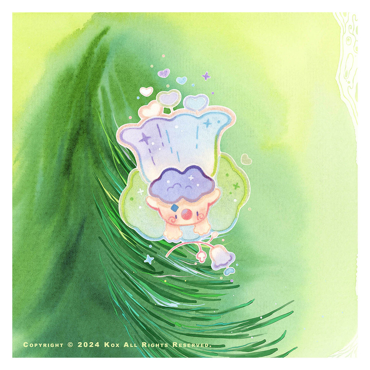 空氣牧場·花葉云（圖ZMzY4MTYwNDAw） - 藝術(shù)插畫 - 站酷設(shè)計師Kox豪爍郎原創(chuàng)素材 - 站酷ZCOOL