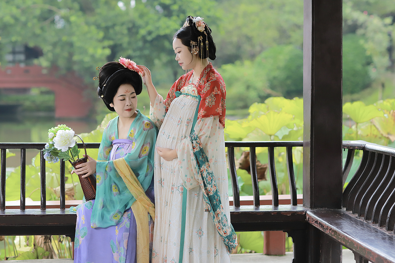 客|双人母女孕妈汉服写真