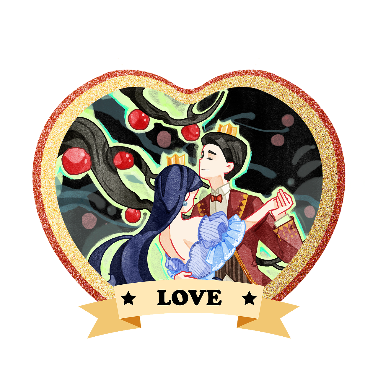 蓝苹果系列插画