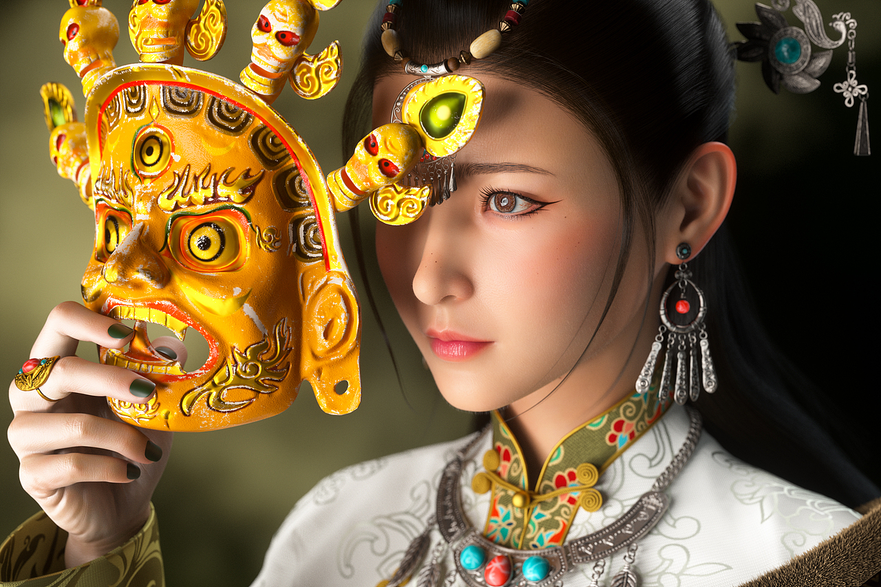 羌姆面具（图ZMzIzNDQ1Njcy） - 人物/生物 - 站酷设计师武丞相原创素材 - 站酷ZCOOL