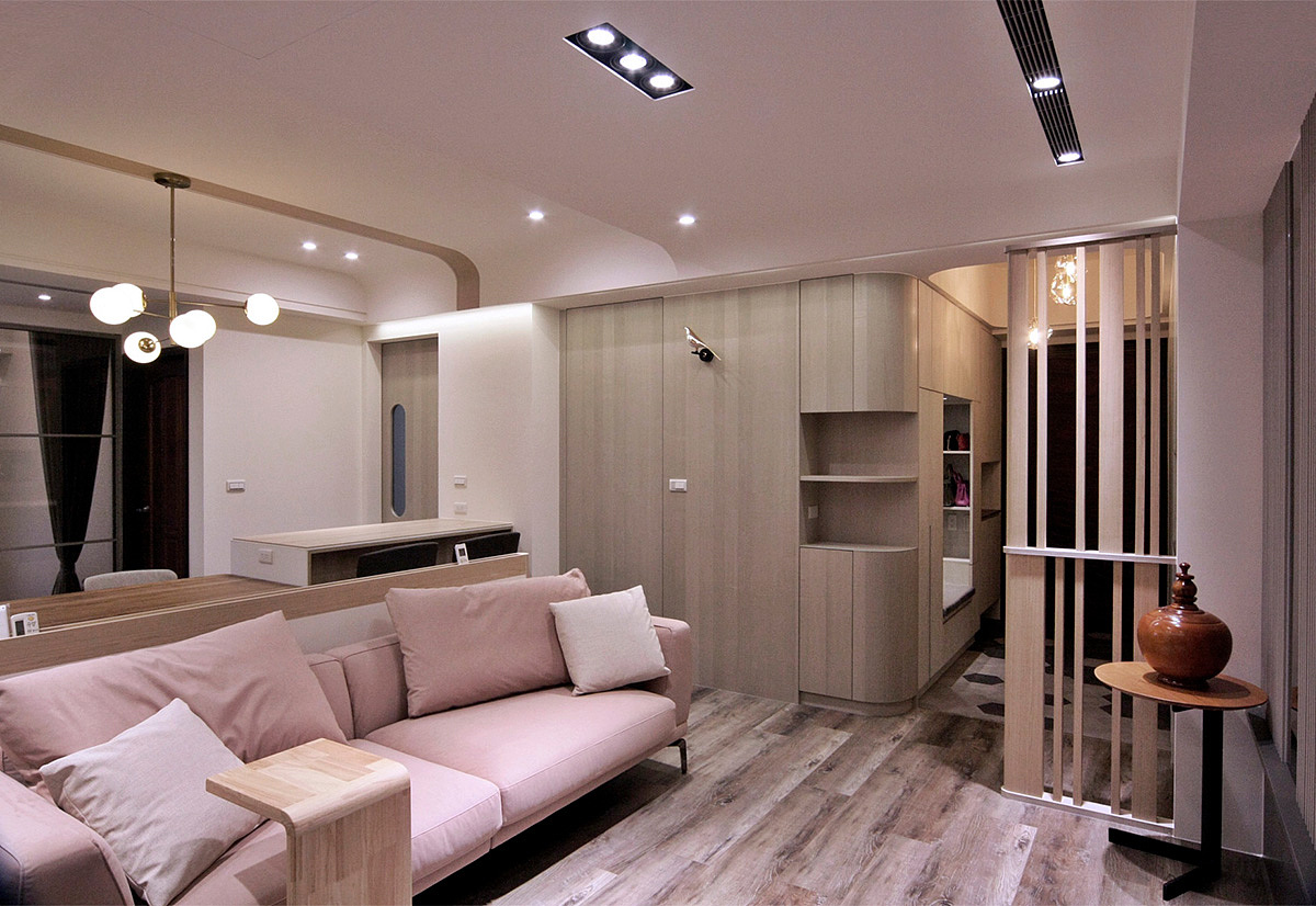 家装设计案例鉴赏——现代光氛温馨宅