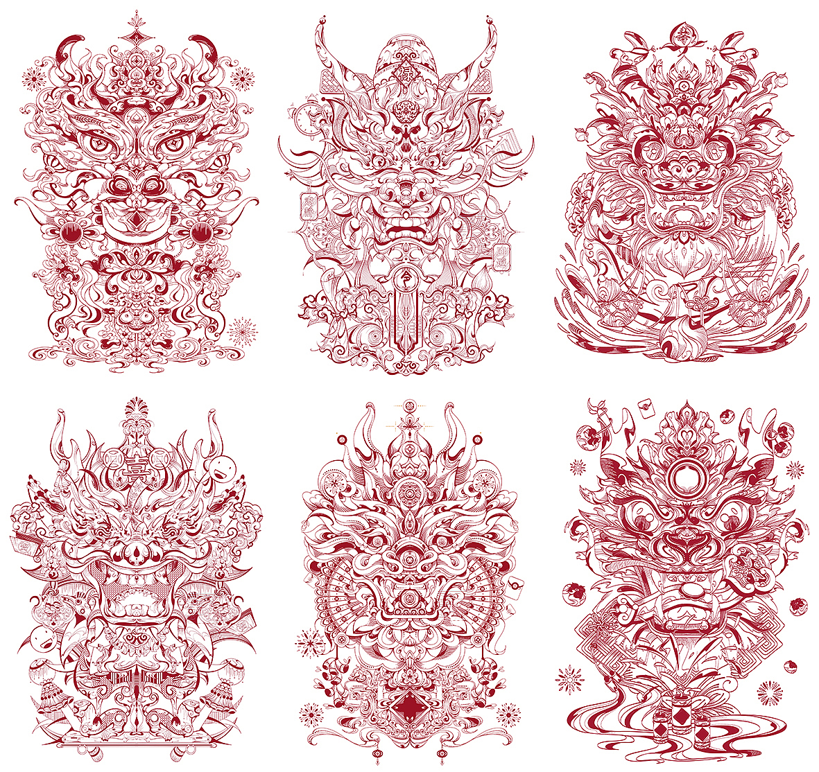 2024龙年插画丨版画合集