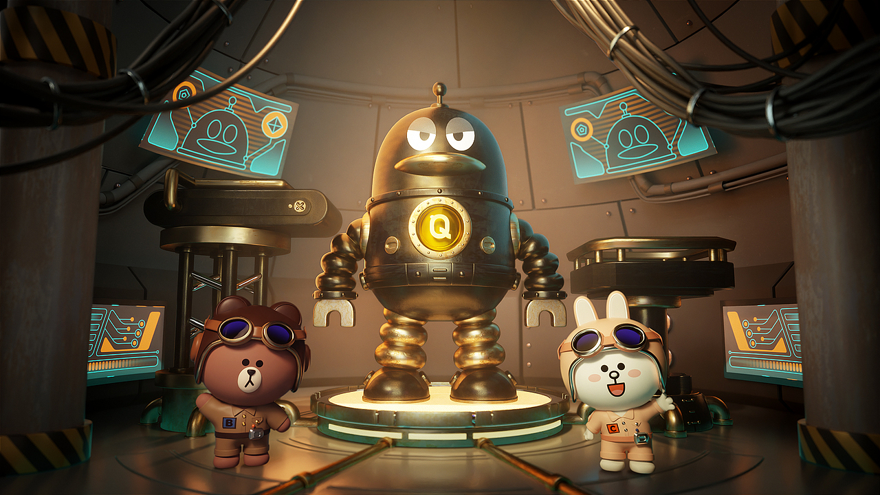 潮玩IP| QQ x LINE FRIENDS 顽艺萌友十周年限定手办