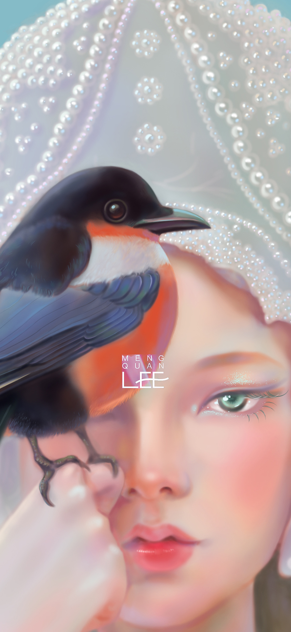 女孩·喜鹊| MengQuanLee原创插画