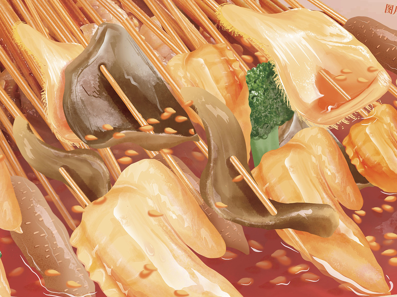 钵钵鸡包装插画（图ZMzMyODQ4Nzcy） - 包装 - 站酷设计师瞒瞒几原创素材 - 站酷ZCOOL