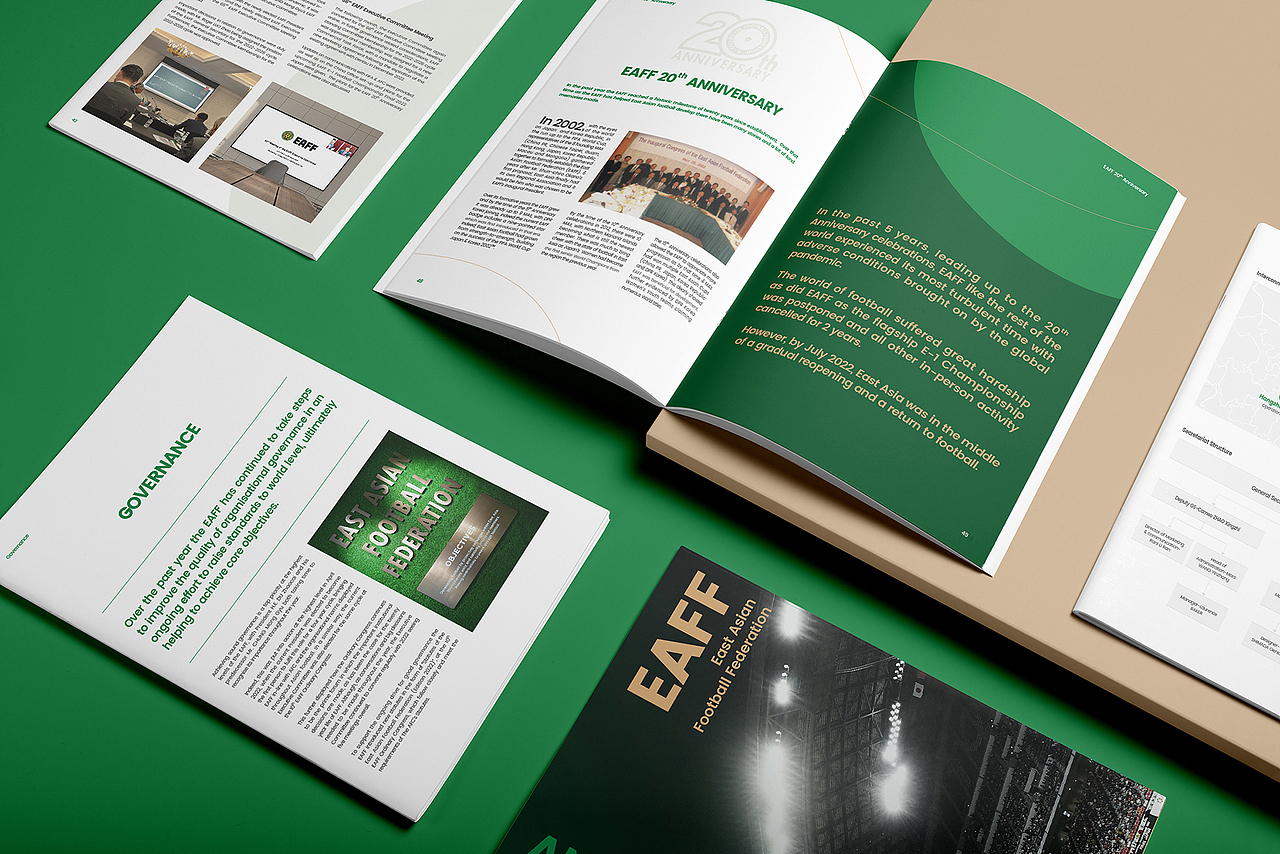 EAFF东亚足球联合会2022年报画册设计（图ZMzQ0MjE5Njk2） - 书籍/画册 - 站酷设计师橙时品牌设计原创素材 - 站酷ZCOOL