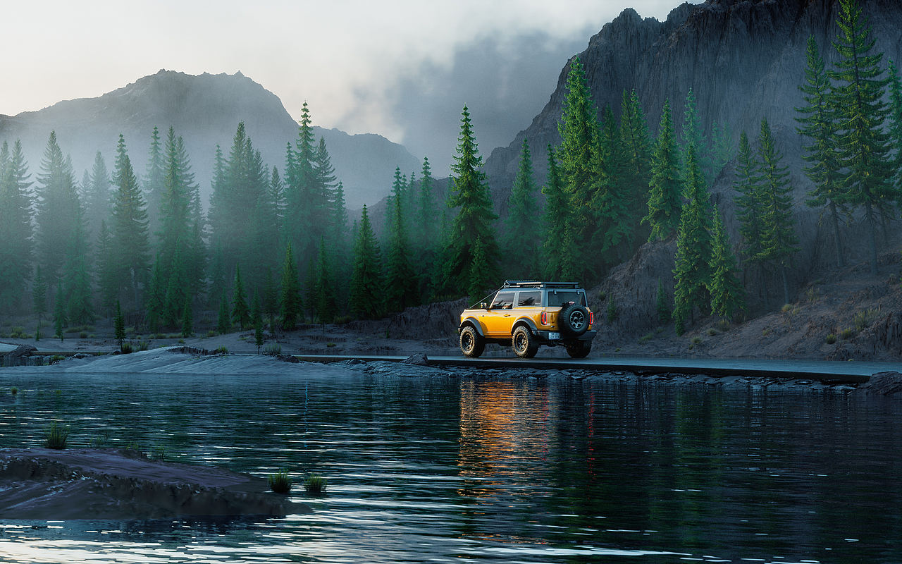 Ford Bronco CGI 福特烈马 硬派SUV 户外场景渲染(图ZMzQxNzgzNjgw) - 机械/交通 - 站酷设计师程弎益原创素材 - 站酷ZCOOL