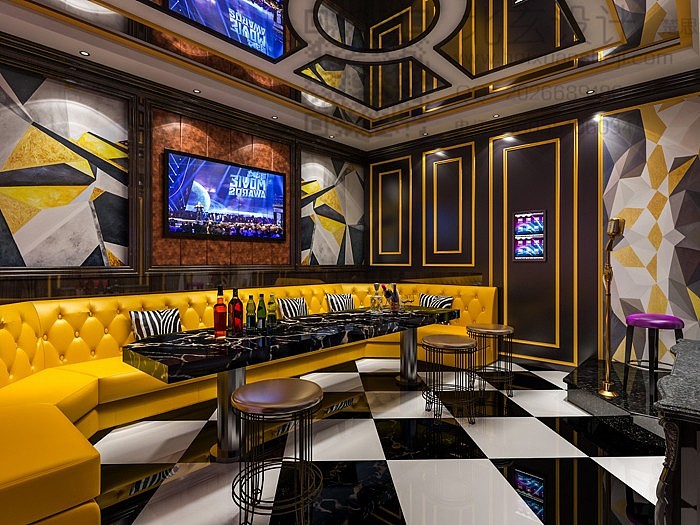 未央区1000平米KTV设计装修效果图（图ZMzExODMzNzM2） - 酒店餐饮设计 - 站酷设计师工装之家装修网原创素材 - 站酷ZCOOL
