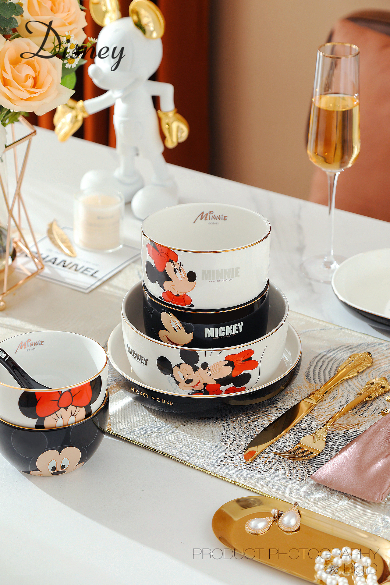 餐具拍摄/迪士尼Disney联名餐具/西亚拉/ 轻奢碗盘套装