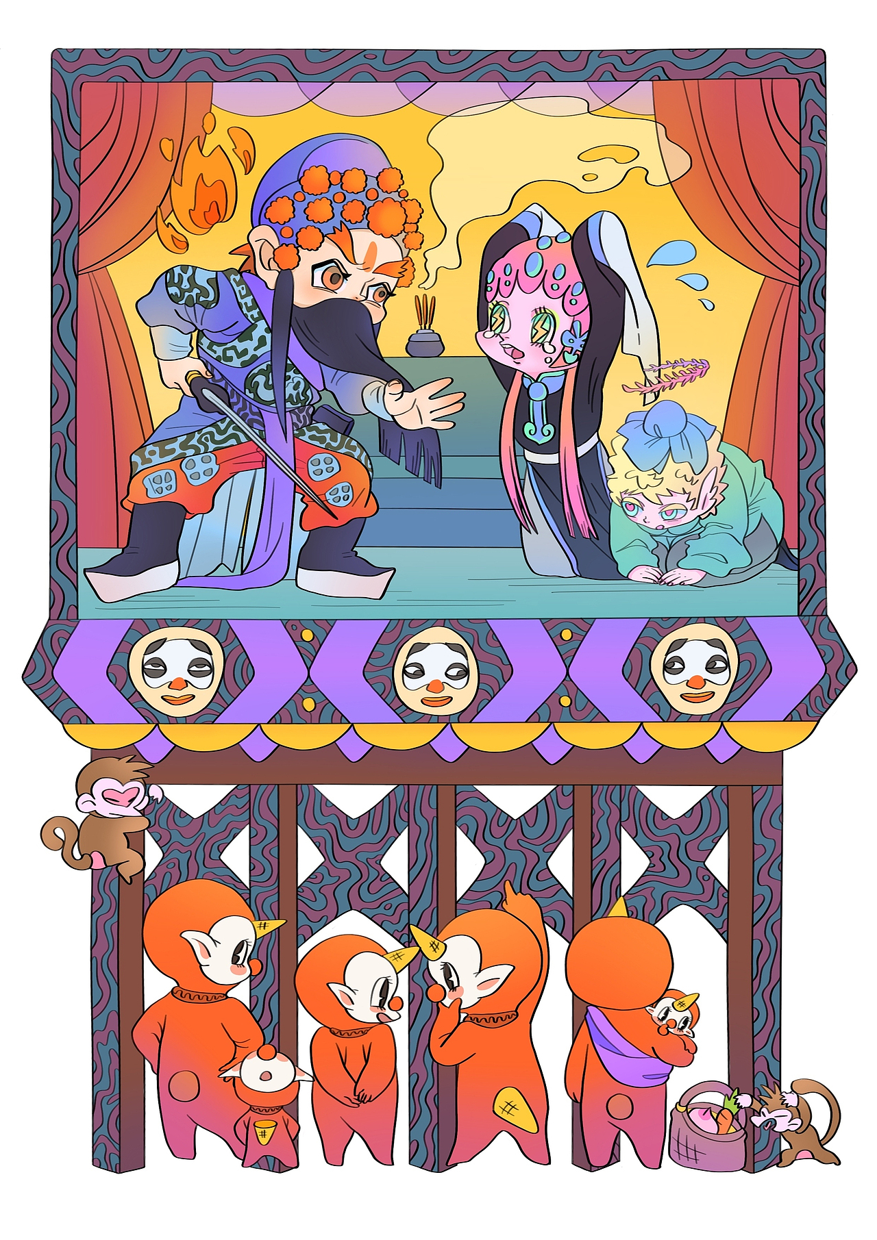 《陕西“八大怪”系列插画文创》（图ZMzEyODcxMjcy） - 其他平面 - 站酷设计师SP羅ACE原创素材 - 站酷ZCOOL