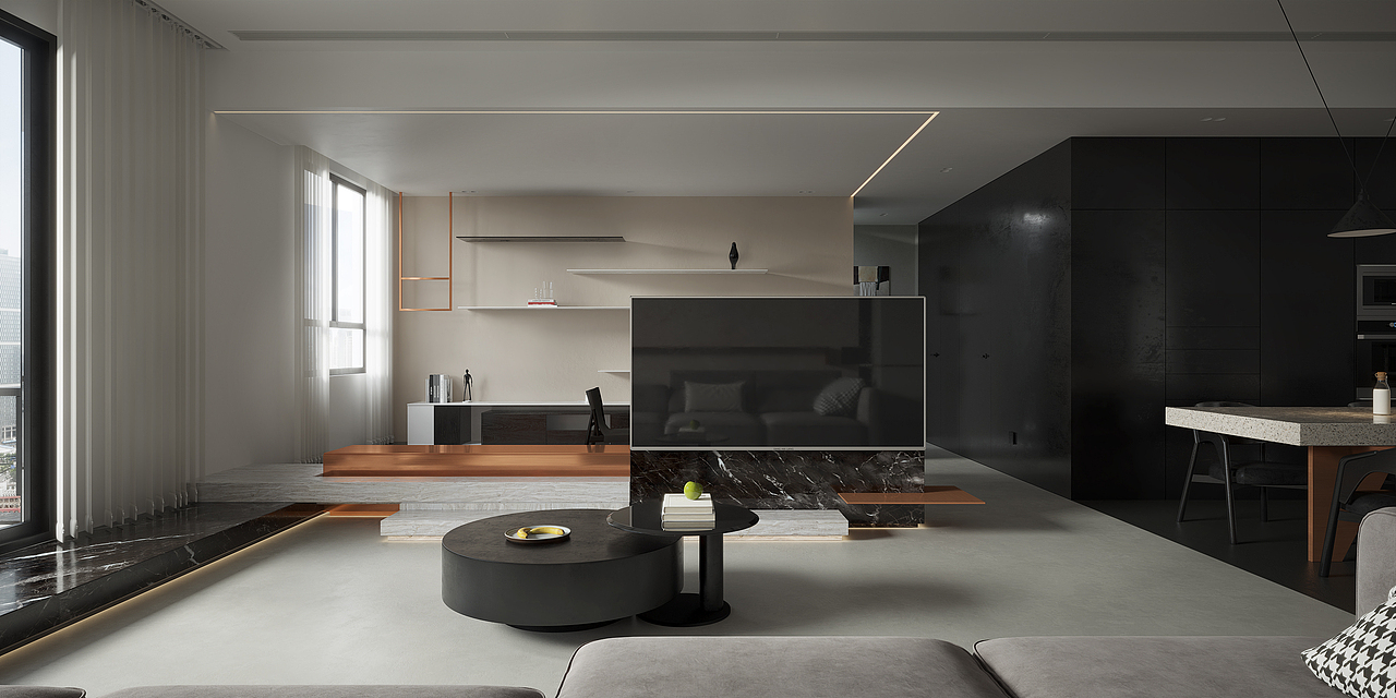 超写实的黑白灰家装