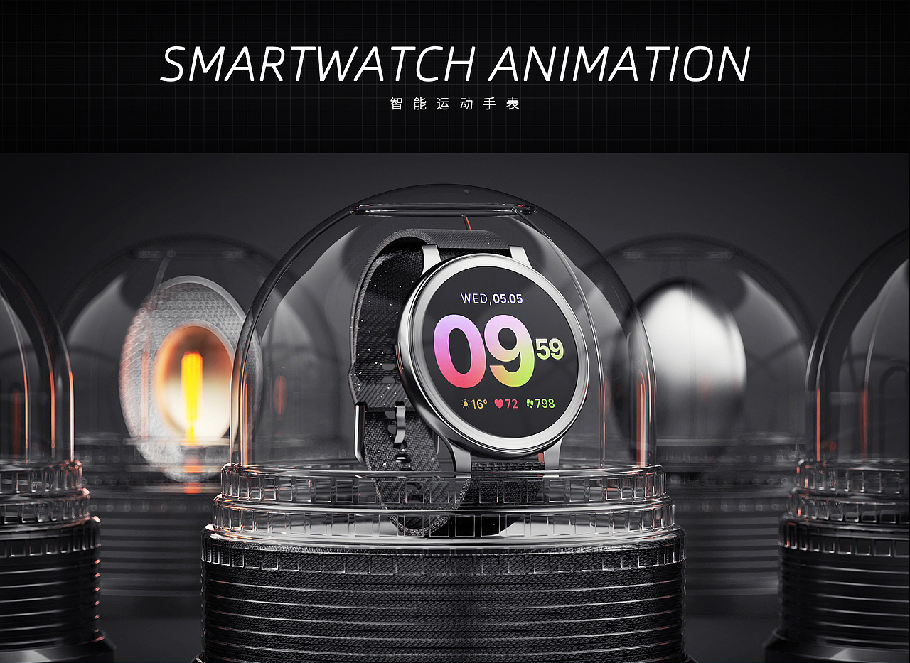 SMARTWATCH ANIMATION.智能手表动画 动态渲染