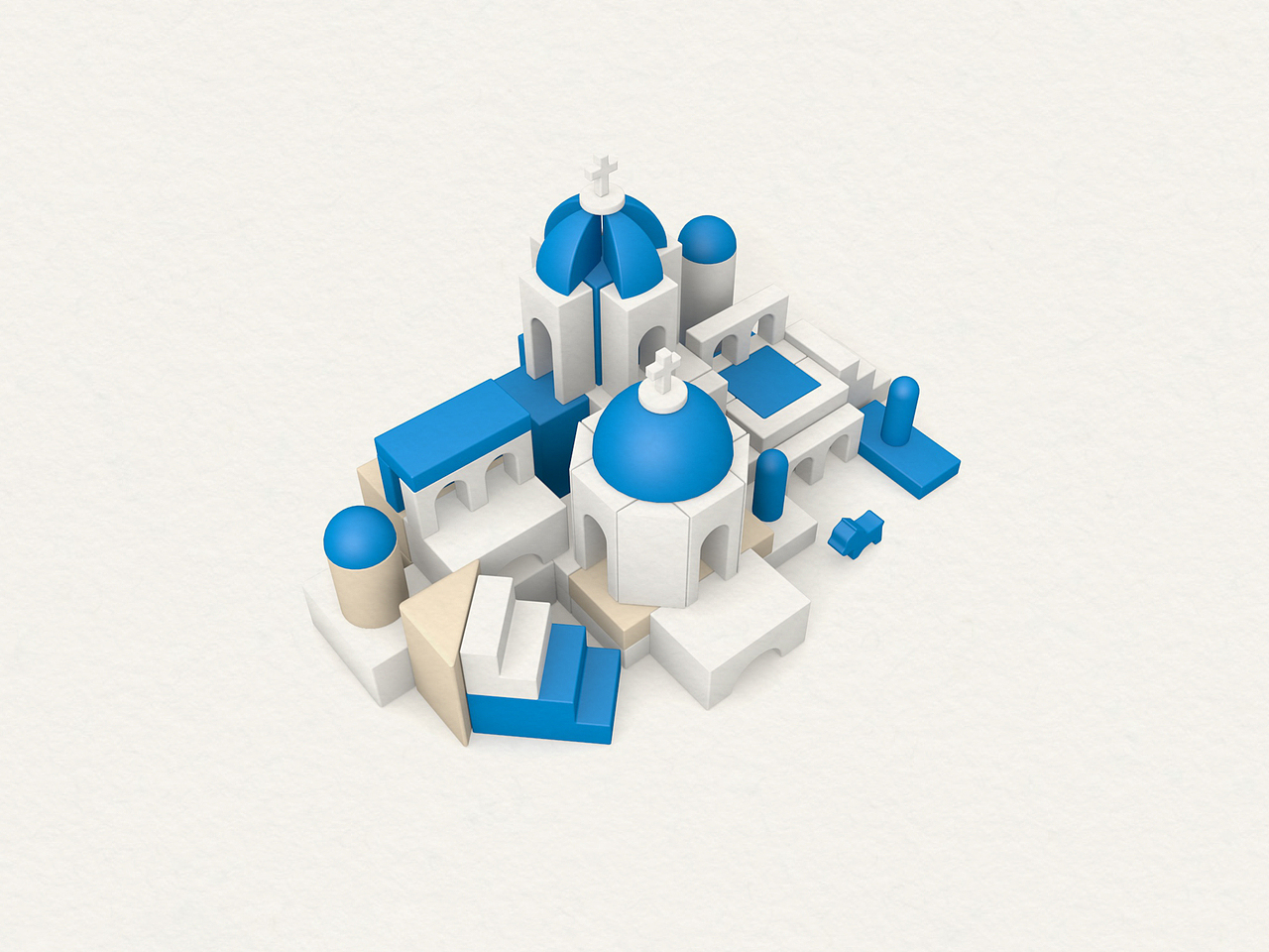 INUKSUK 圣托里尼主题搭建积木 产品/包装设计（图ZMzY4ODU1MjMy） - 玩具 - 站酷设计师刘玉设计原创素材 - 站酷ZCOOL