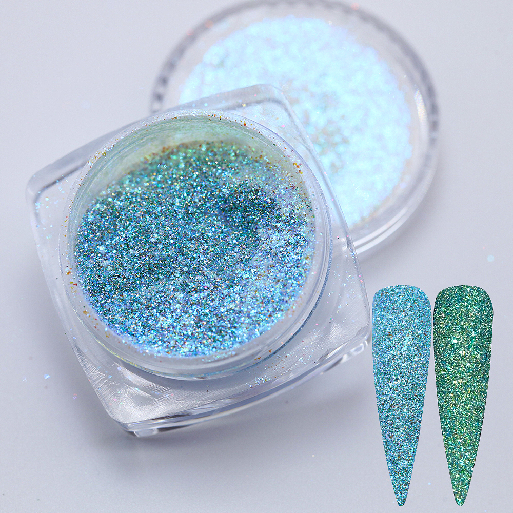 变色龙碎钻美甲原料拍摄